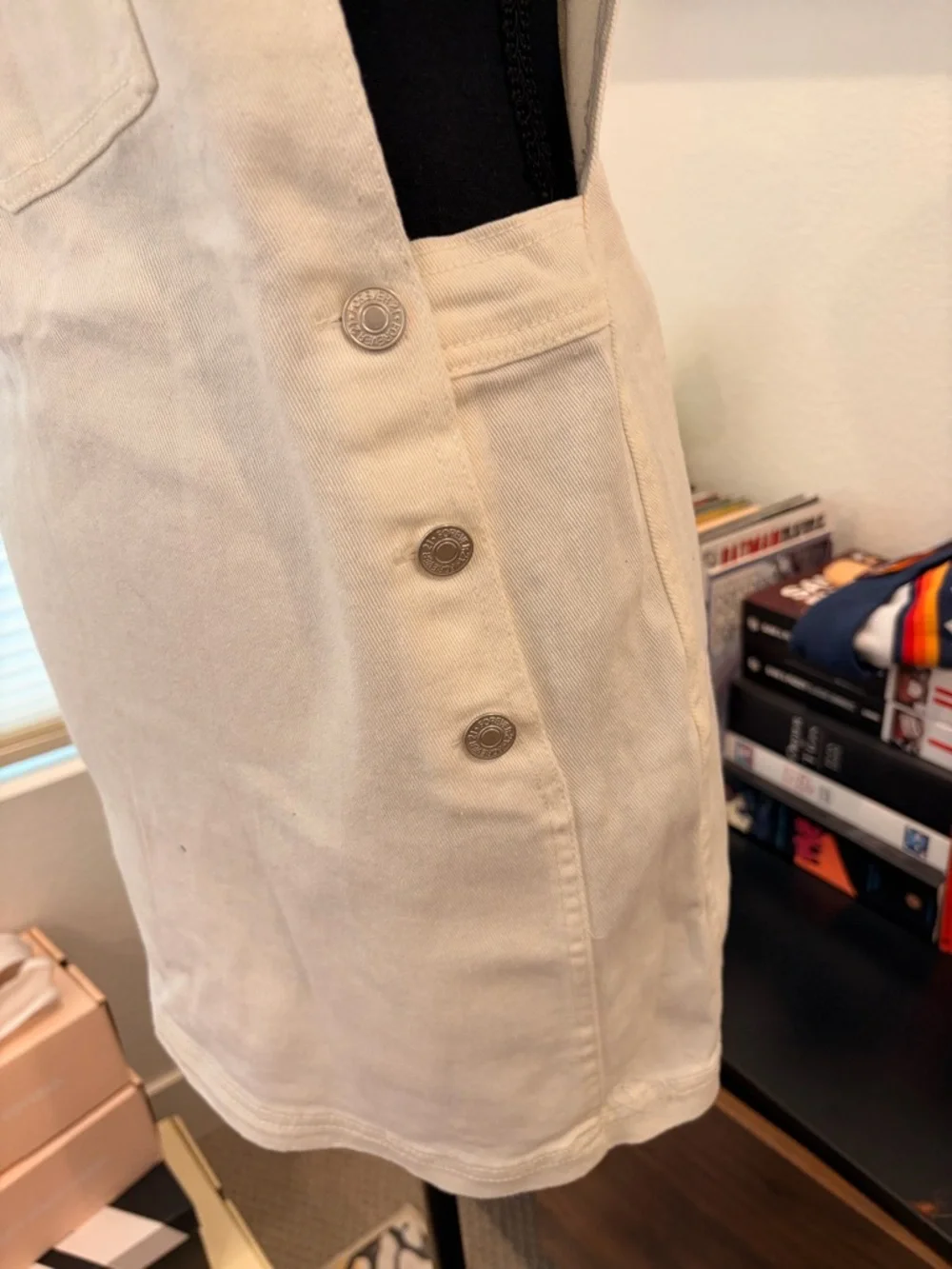 Forever 21 Cream Mini Overall Dress - Picture 5 of 6